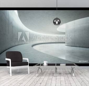 Picture of Empty concrete open space interior with sunlight